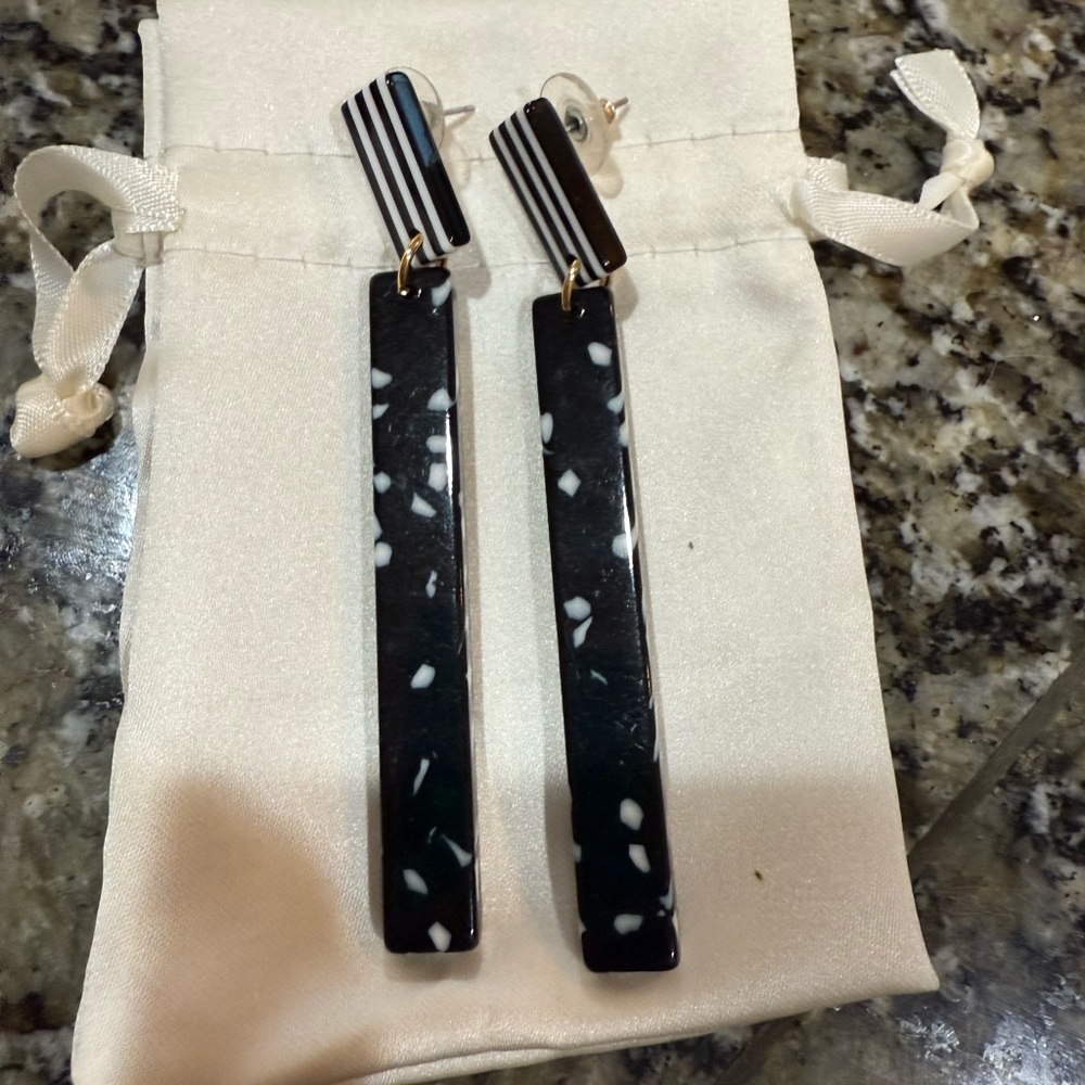 Lele Sadoughi Black and White Earrings